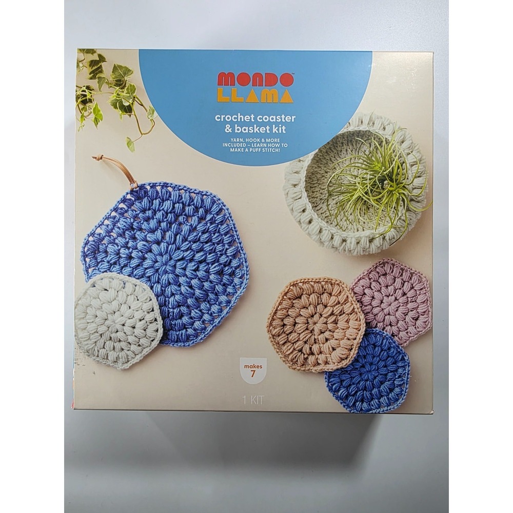 Mondo Llama Crochet‎ Coaster &basket Kit Makes 7